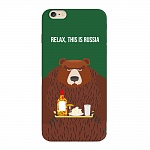 Чехол и защитная пленка для Apple iPhone 6 Plus/6S Plus Deppa Art Case Patriot медведь