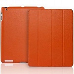 JisonCase Smart Leather Case orange кожаный чехол для iPad 2\3\4
