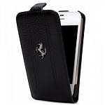 Кожаный чехол Ferrari Flip FF-Collection Black для iPhone 5, 5s FEFFFLP5BL 