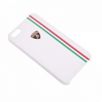 Пластиковый чехол-накладка lamborghini для iPhone 5/5S tricolor-D1 белый