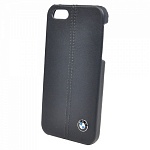 Кожаный чехол-накладка BMW для iPhone 5/5S Hard Signature blue BMHCP5LN