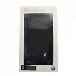 Кожаный чехол-накладка BMW для iPhone 5/5S Hard Signature black BMHCP5LB