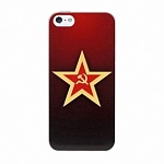 Чехол-накладка пластиковая Anzo 3D для iPhone 5/5S Red Star
